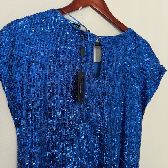 Elegant Blue Sequin Sparkly Party Dress Dress Size S/M - Picture 4 of 10